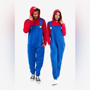 OppoSuits Super Mario Nintendo Mario Hooded Union Suit Costume Onesie size S/M
